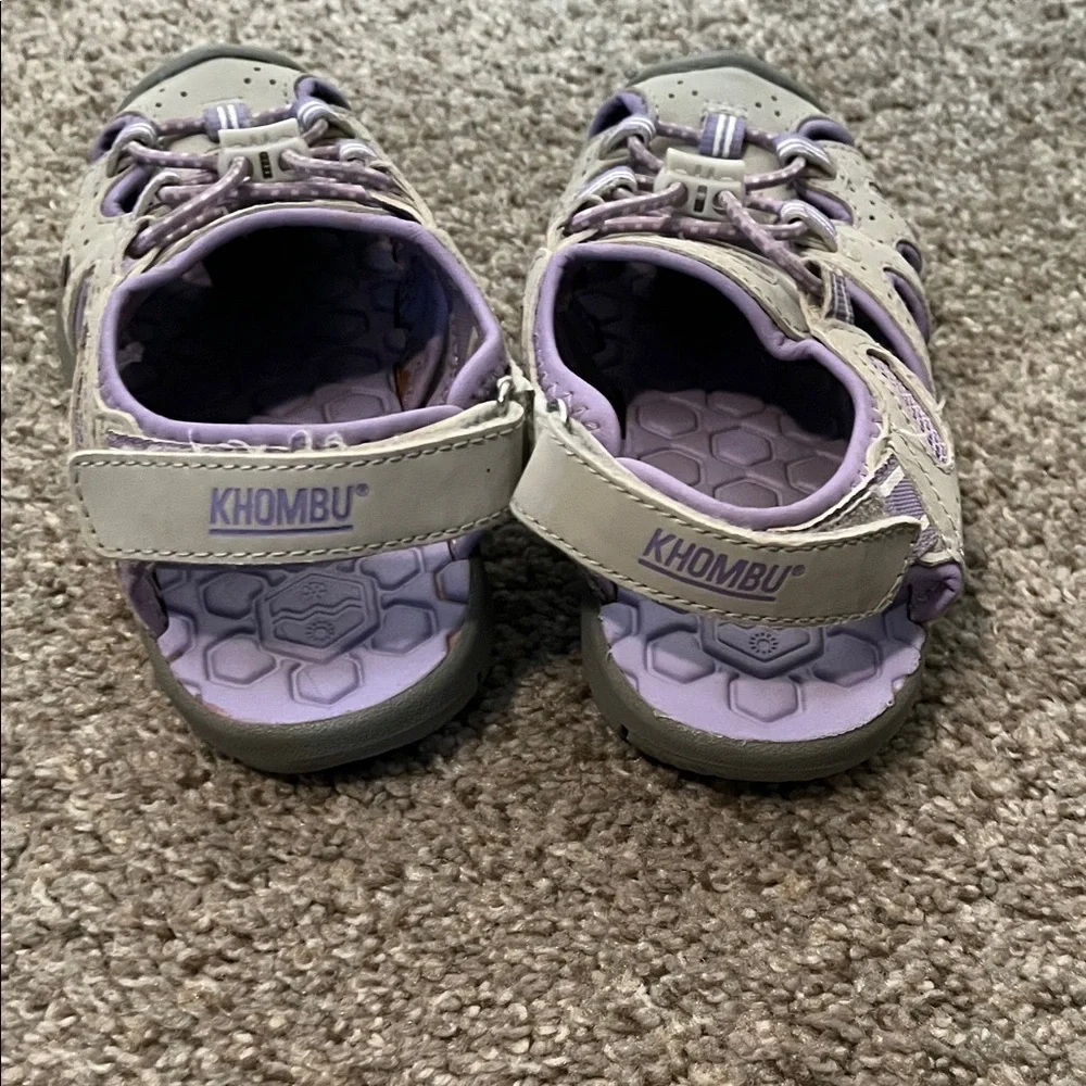 Khombu Kids Sandals - Gray and Lavender